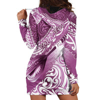 Personalised New Zealand Aotearoa Darts Masters Hoodie Dress Maori Art Tattoo with Tribal Dart Symbol Pink LT03 - Polynesian Pride