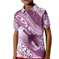 Personalised New Zealand Aotearoa Darts Masters Kid Polo Shirt Maori Art Tattoo with Tribal Dart Symbol Pink LT03 Kid Pink - Polynesian Pride