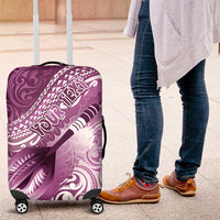 Personalised New Zealand Aotearoa Darts Masters Luggage Cover Maori Art Tattoo with Tribal Dart Symbol Pink LT03 Pink - Polynesian Pride