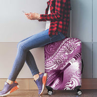 Personalised New Zealand Aotearoa Darts Masters Luggage Cover Maori Art Tattoo with Tribal Dart Symbol Pink LT03 - Polynesian Pride