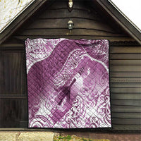 Personalised New Zealand Aotearoa Darts Masters Quilt Maori Art Tattoo with Tribal Dart Symbol Pink LT03 - Polynesian Pride