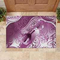 Personalised New Zealand Aotearoa Darts Masters Rubber Doormat Maori Art Tattoo with Tribal Dart Symbol Pink LT03 Pink - Polynesian Pride