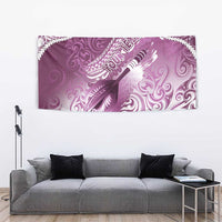 Personalised New Zealand Aotearoa Darts Masters Tapestry Maori Art Tattoo with Tribal Dart Symbol Pink LT03 - Polynesian Pride