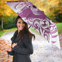 Personalised New Zealand Aotearoa Darts Masters Umbrella Maori Art Tattoo with Tribal Dart Symbol Pink LT03 - Polynesian Pride