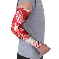 Personalised New Zealand Aotearoa Darts Masters Arm Sleeves Maori Art Tattoo with Tribal Dart Symbol Red LT03 - Polynesian Pride
