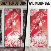 Personalised New Zealand Aotearoa Darts Masters Door Cover Maori Art Tattoo with Tribal Dart Symbol Red LT03 - Polynesian Pride