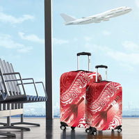 Personalised New Zealand Aotearoa Darts Masters Luggage Cover Maori Art Tattoo with Tribal Dart Symbol Red LT03 - Polynesian Pride