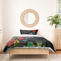 New Zealand Tui Bedding Set Guardians of the Hei Tiki - Maori Art and Plants LT03 - Polynesian Pride