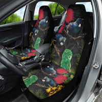 New Zealand Tui Car Seat Cover Guardians of the Hei Tiki - Maori Art and Plants LT03 - Polynesian Pride