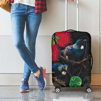 New Zealand Tui Luggage Cover Guardians of the Hei Tiki - Maori Art and Plants LT03 - Polynesian Pride