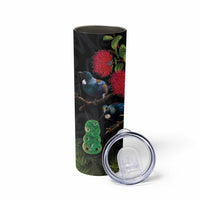 New Zealand Tui Skinny Tumbler Guardians of the Hei Tiki - Maori Art and Plants LT03 - Polynesian Pride