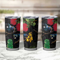 New Zealand Tui Tumbler Cup Guardians of the Hei Tiki - Maori Art and Plants LT03 - Polynesian Pride
