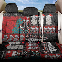 New Zealand Christmas Back Car Seat Cover Maori Christmas Spirit - Meri Kirihimete LT03 One Size Black - Polynesian Pride
