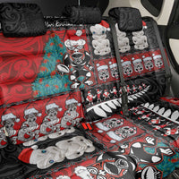 New Zealand Christmas Back Car Seat Cover Maori Christmas Spirit - Meri Kirihimete LT03 - Polynesian Pride