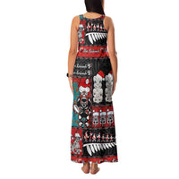 New Zealand Christmas Family Matching Tank Maxi Dress and Hawaiian Shirt Maori Christmas Spirit - Meri Kirihimete LT03 - Polynesian Pride