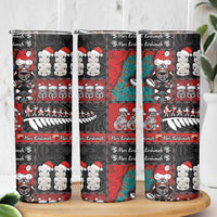 New Zealand Christmas Skinny Tumbler Maori Christmas Spirit - Meri Kirihimete LT03 - Polynesian Pride