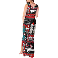 New Zealand Christmas Tank Maxi Dress Maori Christmas Spirit - Meri Kirihimete LT03 - Polynesian Pride