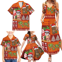 Hawaiian Christmas Family Matching Summer Maxi Dress and Hawaiian Shirt - Mele Kalikimaka Island Holiday Vibes - Red Orange LT03 - Polynesian Pride