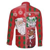 Australian Christmas Family Matching Mermaid Dress and Hawaiian Shirt - Santa Koala Kangaroo and Holiday Cheer LT03 - Polynesian Pride