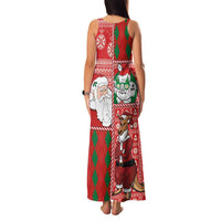 Australian Christmas Family Matching Tank Maxi Dress and Hawaiian Shirt - Santa Koala Kangaroo and Holiday Cheer LT03 - Polynesian Pride