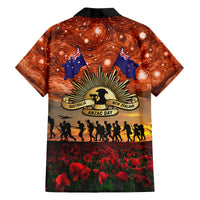 The Rising Sun Badge ANZAC Family Matching Off Shoulder Maxi Dress and Hawaiian Shirt Last Post Field of Poppy Starry Night Style LT03 - Polynesian Pride