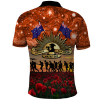 The Rising Sun Badge ANZAC Polo Shirt Last Post Field of Poppy Starry Night Style LT03 - Polynesian Pride