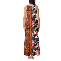 Japanese Culture Hawaii Style Tank Maxi Dress Hawaiian Tribal and Japanese Pattern Together Culture LT03 - Polynesian Pride