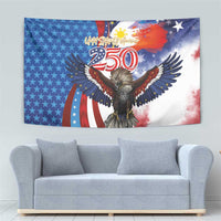 Philippines and United States Semiquincentennial Tapestry Eagle and National Flag Style