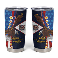 American Samoa and United States Semiquincentennial Tumbler Cup Bald Eagle with National Flag Style