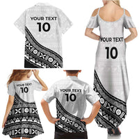 Custom Fijian Rugby Family Matching Summer Maxi Dress and Hawaiian Shirt Tapa Pattern and Palm Tree Tribal LT03 - Polynesian Pride
