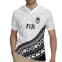 Custom Fijian Rugby Rugby Jersey Tapa Pattern and Palm Tree Tribal