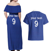 Custom Fijian Football Couples Matching Off Shoulder Maxi Dress and Hawaiian Shirt Tapa Pattern and Shark Tribal LT03 - Polynesian Pride