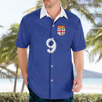 Custom Fijian Football Hawaiian Shirt Tapa Pattern and Shark Tribal