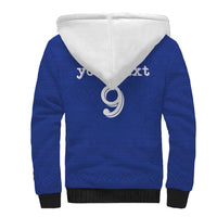 Custom Fijian Football Sherpa Hoodie Tapa Pattern and Shark Tribal