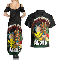 Aloha Hawaii Couples Matching Summer Maxi Dress and Hawaiian Shirt Kanaka Maoli with Polynesian Spiral Plumeria LT03 - Polynesian Pride