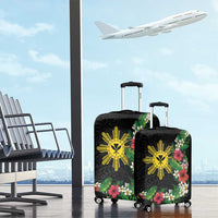 Tropical Hawaii and Philippines Luggage Cover Kanaka Maoli and Sun Badge Batok Tattoo Colorful LT03 - Polynesian Pride