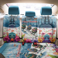 New Zealand Merry Christmas Back Car Seat Cover Kiwi Birds Snow Boarding-Vibrant Tropical Flower LT03 - Polynesian Pride
