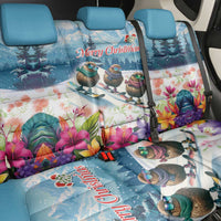 New Zealand Merry Christmas Back Car Seat Cover Kiwi Birds Snow Boarding-Vibrant Tropical Flower LT03 - Polynesian Pride