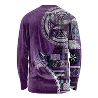 Samoan Siapo Art Tattoo Polynesian Pattern Long Sleeve Shirt Purple Color LT03 - Polynesian Pride