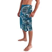 Samoan Siapo Art Tattoo Polynesian Pattern Lavalava Teal Color - Polynesian Pride