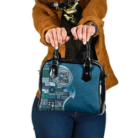 Samoan Siapo Art Tattoo Polynesian Pattern Shoulder Handbag Teal Color - Polynesian Pride