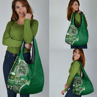 Samoan Siapo Art Tattoo Polynesian Pattern Grocery Bag Green Color - Polynesian Pride