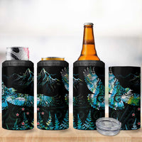 New Zealand Kea Bird 4 in 1 Can Cooler Tumbler Maori Tattoo and Silver Fern Paua Shell Style LT03 - Polynesian Pride
