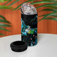 New Zealand Kea Bird 4 in 1 Can Cooler Tumbler Maori Tattoo and Silver Fern Paua Shell Style LT03 - Polynesian Pride