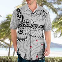 New Zealand Kea Bird Hawaiian Shirt Maori Tattoo and Silver Fern White Color LT03 - Polynesian Pride