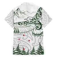 New Zealand Kea Bird Hawaiian Shirt Maori Tattoo and Silver Fern Green Color LT03 - Polynesian Pride