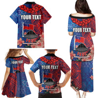 CHOGM FAST Samoa 2024 Family Matching Puletasi and Hawaiian Shirt Samoan Tapa Tribal and Ornament Pattern with Hibiscus