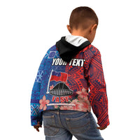 CHOGM FAST Samoa 2024 Kid Hoodie Samoan Tapa Tribal and Ornament Pattern with Hibiscus LT03 - Polynesian Pride