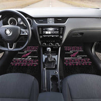 New Zealand Christmas Car Mats Meri Kirihimete Silver Fern Knit Style Pink Color LT03 Set 2pcs - Front Pink - Polynesian Pride