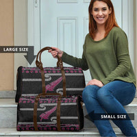 New Zealand Christmas Travel Bag Meri Kirihimete Silver Fern Knit Style Pink Color LT03 - Polynesian Pride